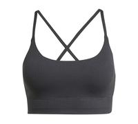 adidas Training - All Me - Reggiseno sportivo nero a coste a sostegno leggero M