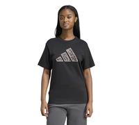 adidas Femme Animal Graphic T-Shirt, Black/Camo, L
