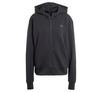 adidas Femme D4T Workout Full Zip Hooded Sweatshirt, Black, XS
