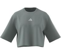 adidas Femme Essentials 3-Stripes Cotton Loose T-Shirt, Wonder Sage/White, S