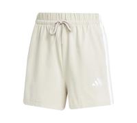Adidas Pantaloni Corti Essentials 3-Stripes Cotone Beige/Bianco Donna S