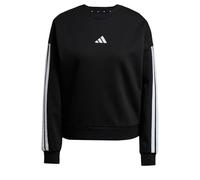 adidas Donna Essentials 3-Stripes Fleece Sweatshirt, Black/White, S