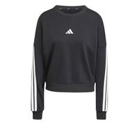 adidas Donna Essentials 3-Stripes French Terry Sweatshirt, Black/White, S