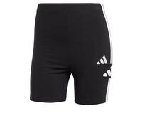 Pantaloncini adidas Essentials High Waisted Biker 3 Stripes nero bianco donna - M