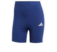 Pantaloncini adidas Essentials High Waisted Biker 3 Stripes blu bianco donna - M