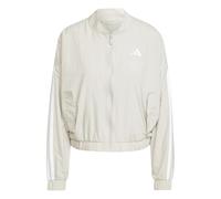 Adidas Essentials 3 Stripes Lifestyle Woven Bomber Jacket Beige S Donna