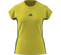 adidas Femme Essentials 3-Stripes Single Jersey Tee, Bright Yellow/Bold Green, L