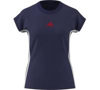 adidas Femme Essentials 3-Stripes Single Jersey Tee, Mystery Ink/White, L