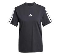 T-shirt adidas Essentials Cotton 3 Stripes manica corta nero bianco donna - S