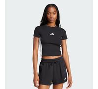Adidas T-shirt Essentials 3-Stripes Slim Baby Donna manica corta Nero/Bianco S