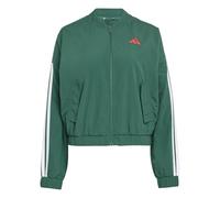 adidas Femme ESSENTIALS 3-STRIPES WOVEN WINDBREAKER, team dark green/white, XL