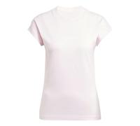adidas Femme Essentials Linear Cotton T-Shirt, Clear Pink/White, S