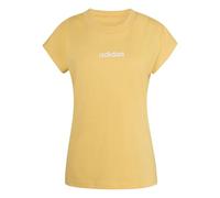 adidas Femme Essentials Linear Cotton T-Shirt, Semi Ice Tangerine/White, S
