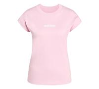 adidas Femme Essentials Linear Cotton T-Shirt, True Pink/White, S