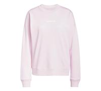 Adidas Femme Essentials Linear French Terry Sweatshirt, Clear Pink/White, M