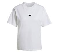 adidas Donna Essentials Small Logo Cotton T-Shirt, White/Black, S