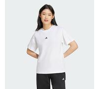 adidas Donna Essentials Small Logo Cotton T-Shirt, White/Black, S