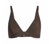adidas Femme ICONISEA Ribbed Padded Triangle Bikini Top, Aurora Coffee, 44