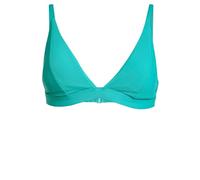 adidas Femme ICONISEA Ribbed Padded Triangle Bikini Top, Pure Teal, 30