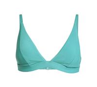 adidas Femme ICONISEA Ribbed Padded Triangle Bikini Top, Pure Teal, 40