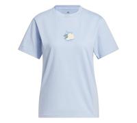 adidas Femme Limoncello Graphic T-Shirt, Glow Blue, XS