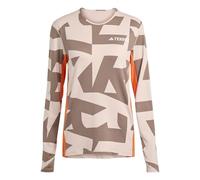 Adidas Multi Synthetic Long Sleeve Base Layer Beige S Donna