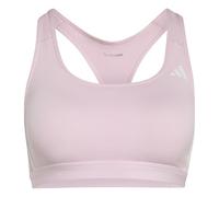 Adidas Optime Essentials Workout 3 Stripes Medium Impact Sports Bra Rosa S Donna
