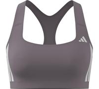 adidas Femme Optime Essentials Workout 3-Stripes Medium Support Bra, preloved Fig/White, L