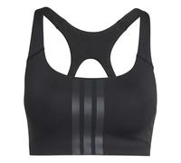 adidas Femme Optime Workout 3-Stripes Medium Support Bra, Black/Black, S