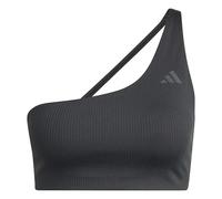 adidas Femme Optime Workout Rib One Shoulder Light Support Bra, Black, M