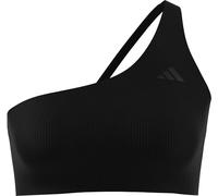 adidas Femme Optime Workout Rib One Shoulder Light Support Bra, Black, XL