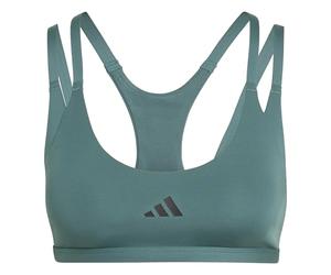 adidas Femme Optime Workout Strappy Light Support Bra, preloved Teal, S