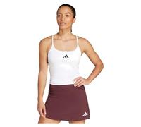 adidas Canotta da Allenamento Optime da Donna con Reggiseno Integrato di Supporto Leggero, Taglia L, Bianco