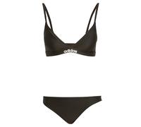 adidas Femme Padded 2-Way Straps Triangle Bikini Set, Black/White, 36