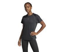 adidas Femme Seamless Knitted T-Shirt, Black/Grey Six, M