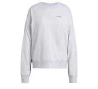 Felpa Seasonal Essentials Colorpop con grafica ricamata Light Grey Heather / Active Maroon 2XL