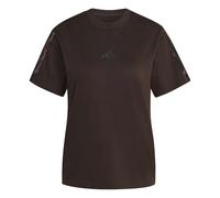 adidas Femme Seasonal Essentials Leopard Print T-Shirt with 3-Stripes, Aurora Coffee/Multicolor, S