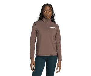 adidas Femme Terrex Multi Climawarm Half Zip Tech Fleece Jacket, Earth Strata/Earth Strata, XS