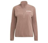 adidas Donna Terrex Multi Essentials Half Zip Fleece Jacket, Trace Brown, M