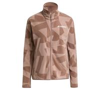 adidas Femme Terrex Multi Printed Full Zip Fleece Jacket, Earth Strata/Trace Brown, S