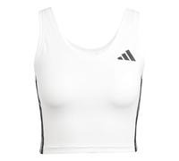 adidas Training - Crop top senza maniche bianco con 3 strisce S