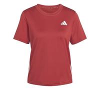 adidas Femme Train Essentials 3-Stripes Workout T-Shirt, Active Maroon/White, M