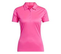 Adidas Femme Women's Solid Performance Short Sleeve Polo Shirt, Solar Pink, XXL
