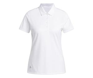 adidas Femme Women's Solid Performance Short Sleeve Polo Shirt, White, XXL