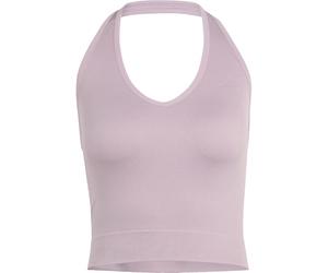 adidas Femme Workout Essentials Knit Halterneck T-Shirt, preloved Fig, S