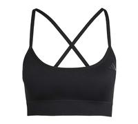 adidas Femme Workout Essentials Knit Light Support Padded Bra, Black, XS