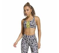 adidas Femme x Farm Rio Optime Bra, Black/Crystal Linen/Unity Lime, S