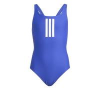 adidas Fille 3-Stripes Swimsuit Kids, Semi Lucid Blue/White, 7-8 Years