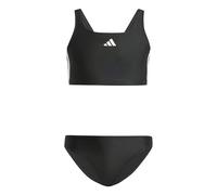 adidas Fille 3-Stripes V-Back Bikini, Black/White, 18-24 Months