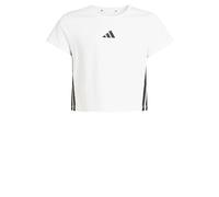 adidas Fille Essentials Logo T-Shirt, White/Black, 5-6 Years